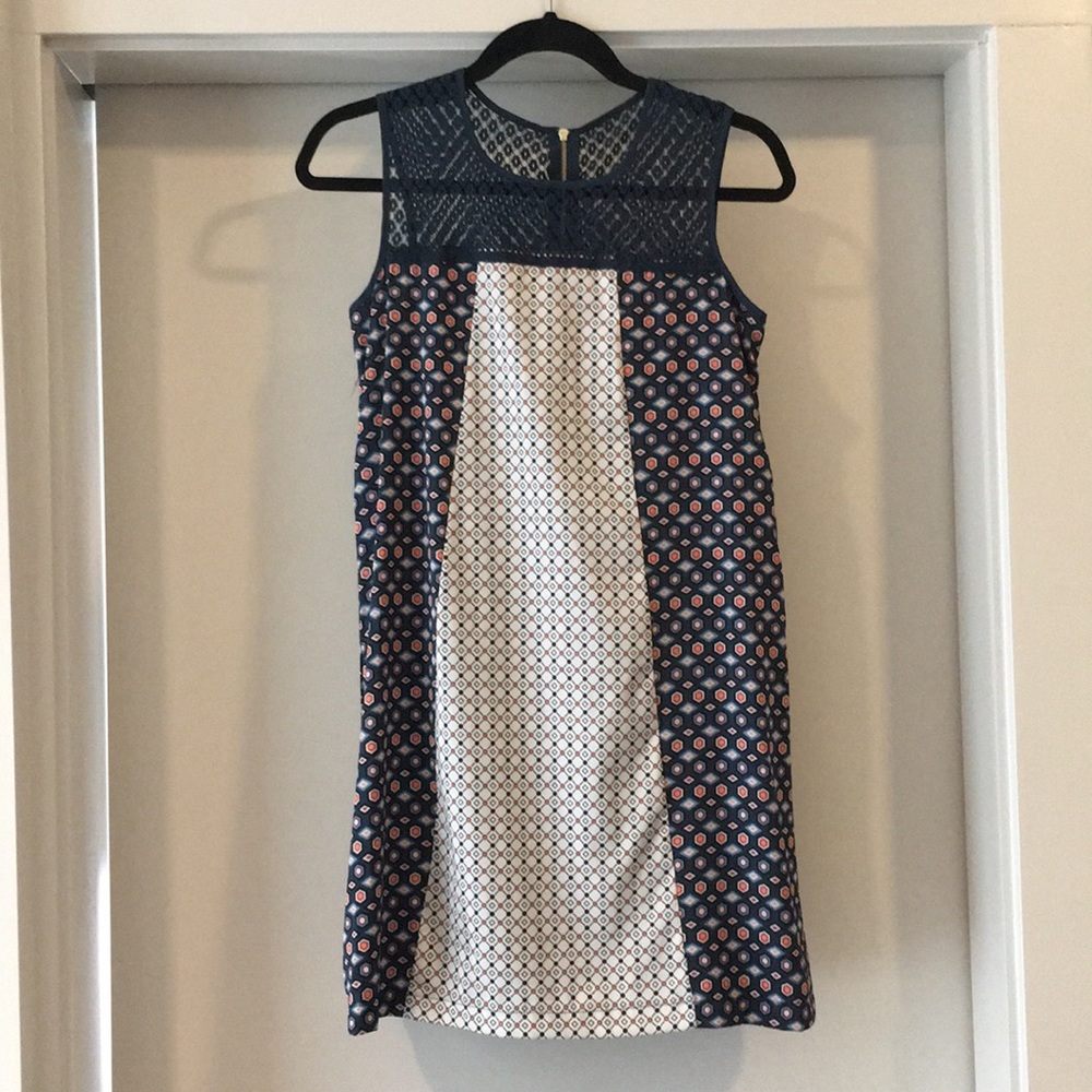 Patterned and Mesh Dress